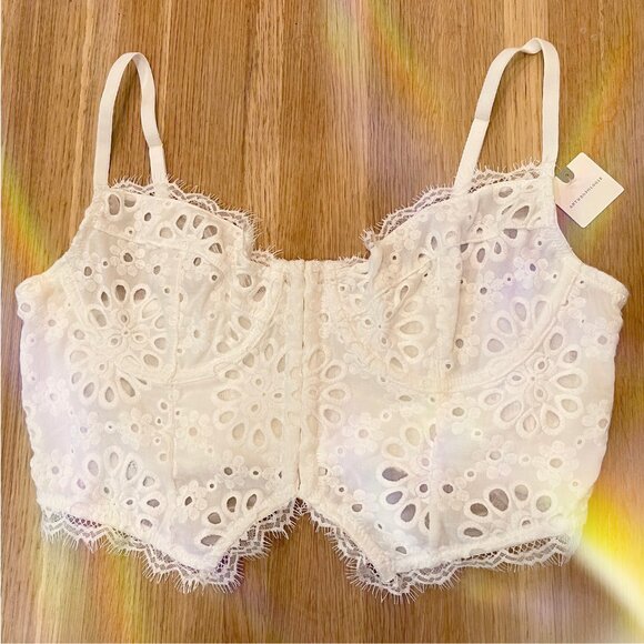 Anthropologie Other - *BNWT* Anthropologie The Giselle Lace Bustier Eyelet Edition, White, Size L